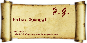 Halas Gyöngyi névjegykártya